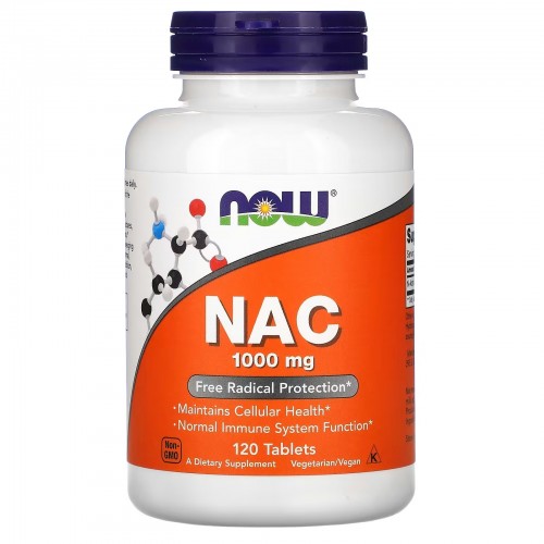 NOW Foods, NAC, 1000 мг, 120 таблеток NOW Foods, NAC, 1000 мг, 120 таблеток